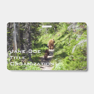 Brown Bear Family ID Badge