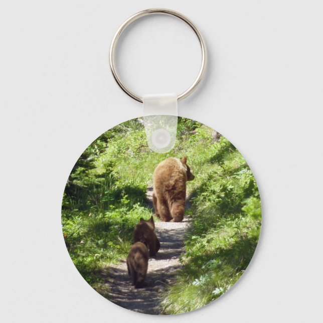 Brown Bear Family Key Ring (Front)