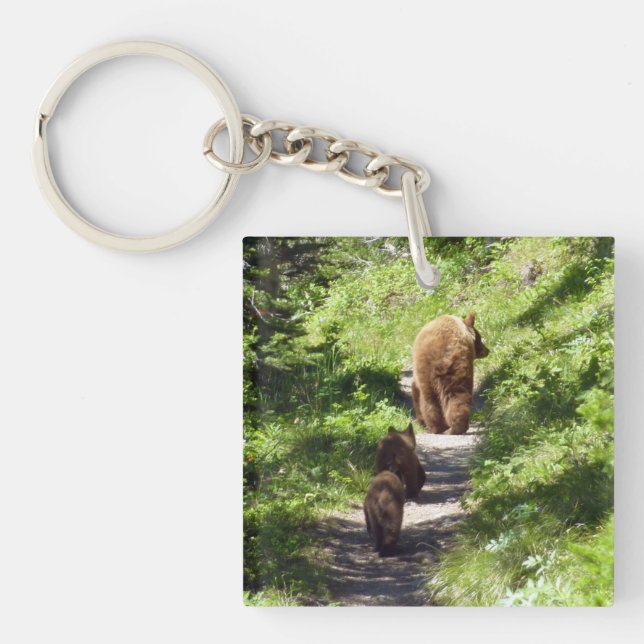 Brown Bear Family Key Ring (Front)