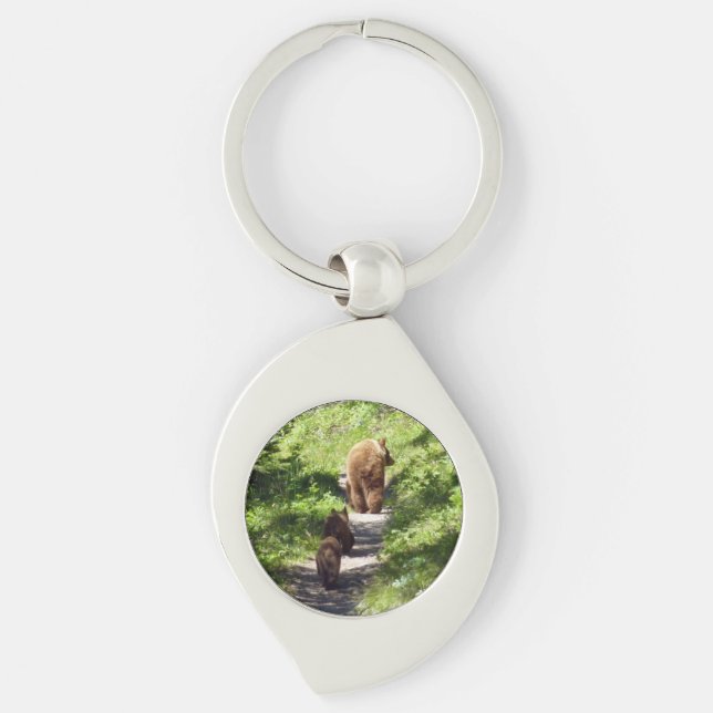 Brown Bear Family Key Ring (Front)