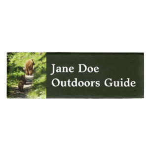 Brown Bear Family Name Tag