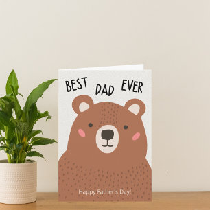 Brown Bear Father's Day Card