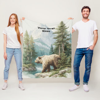 Brown Bear Fleece Blanket