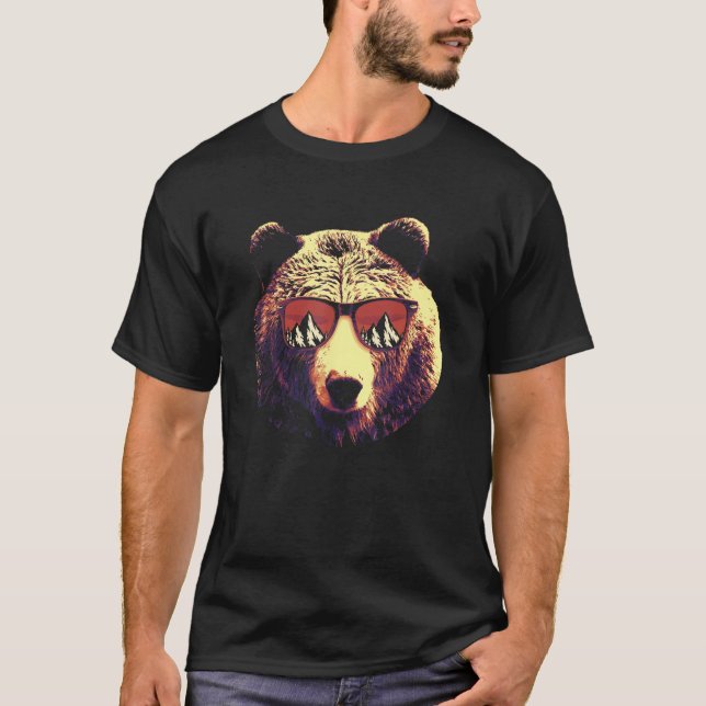 Brown Bear Great Hunting  Hunter Wildlife Bear Wit T-Shirt (Front)