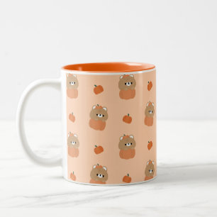 Brown Bear Halloween Two-Tone Coffee Mug