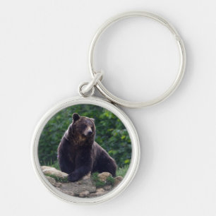 Brown bear key ring