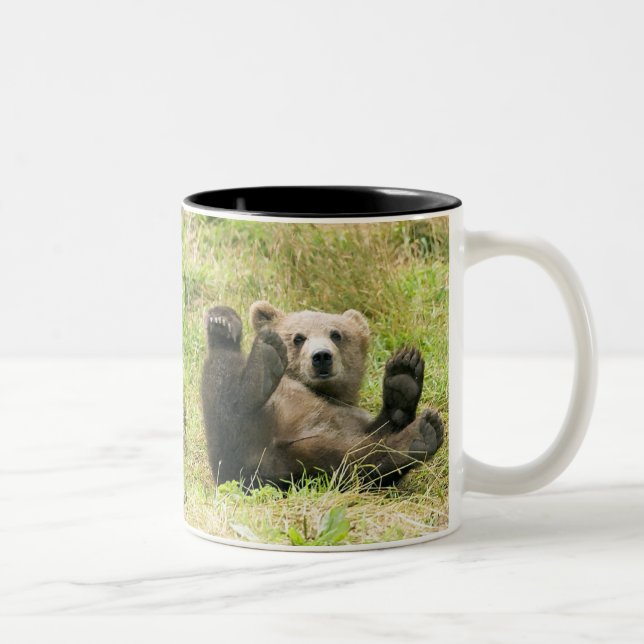 Brown_Bear_Kodiak_Bears Lovers Two-Tone Coffee Mug (Right)