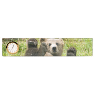 Brown Bear Kodiak Cub Gifts Nameplate