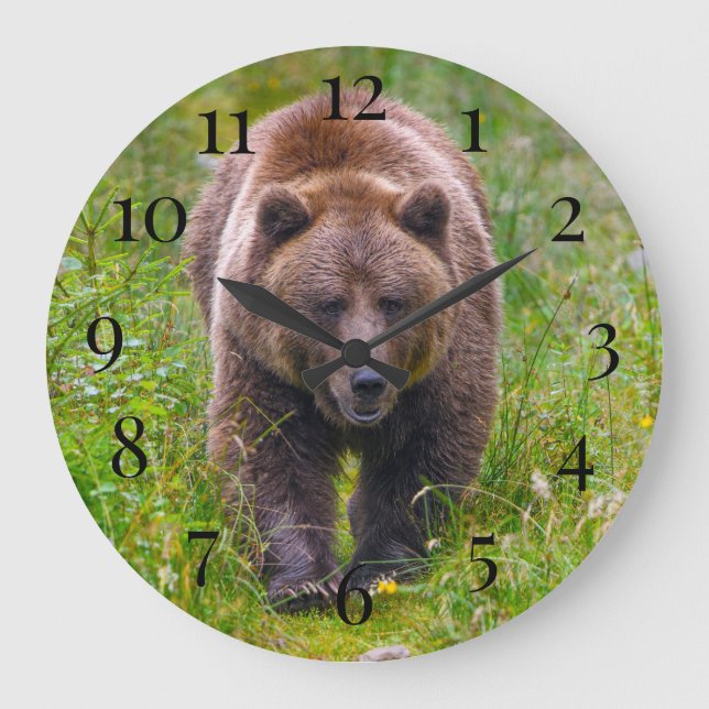 Brown Bear Large Clock (Front)