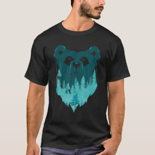 Brown Bear Lover Nature Forest Trees Wildlife Anim T-Shirt