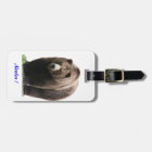 Brown bear luggage tag