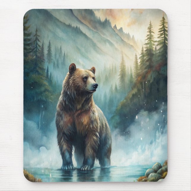 Brown Bear  Mouse Mat (Front)