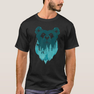 Brown Bear Nature Forest Trees Wildlife Animal Be T-Shirt