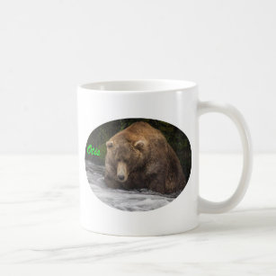 Brown Bear Otis Fishing Coffee Mug