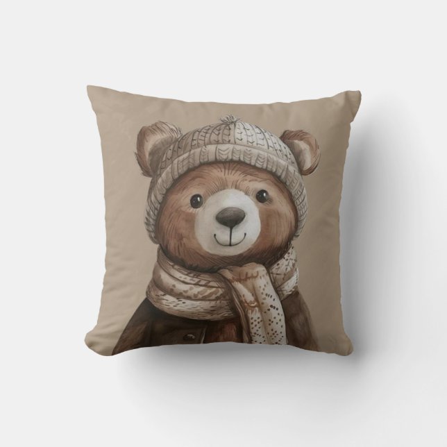 Brown Bear Pillow (Front)
