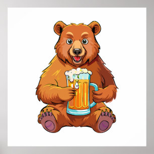 Brown bear poster