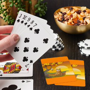 Brown Bear Sunset Playing Cards