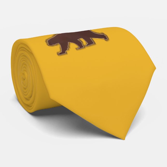 Brown Bear Tie (Rolled)
