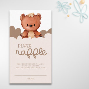 Brown Bear We Can Bearly Wait Baby Shower Enclosure Card