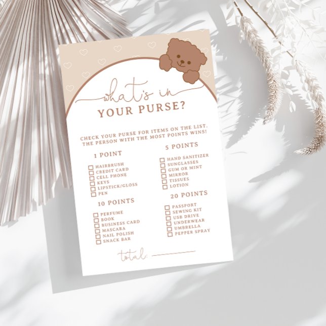 Brown Bear Whats in Your Purse Baby Shower Game (Creator Uploaded)