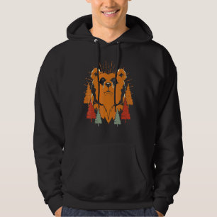 Brown Bear Wildlife Forest Animal Outdoors Nature Hoodie