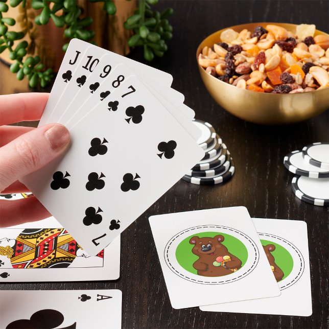 Brown Bear With Ice Cream Playing Cards (Creator Uploaded)