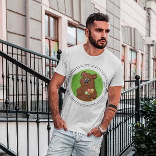 Brown Bear With Ice Cream T-Shirt