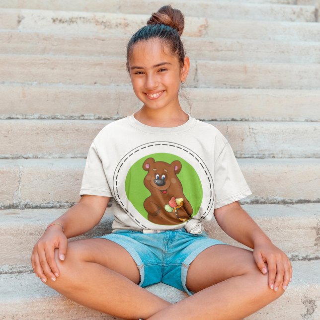 Brown Bear With Ice Cream T-Shirt (Creator Uploaded)