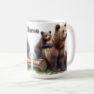 Brown Bear with Two Cubs Coffee Mug