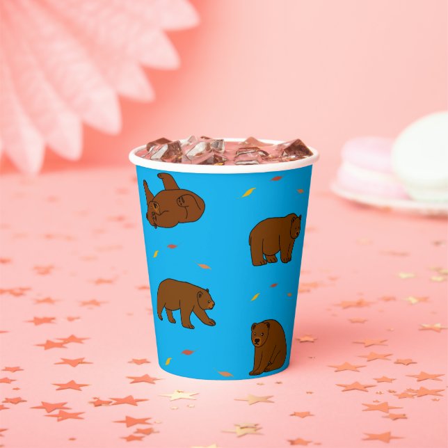 Brown Bears Paper Cups (Insitu)