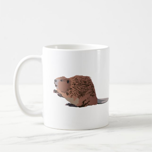 Brown Beaver  Coffee Mug (Left)