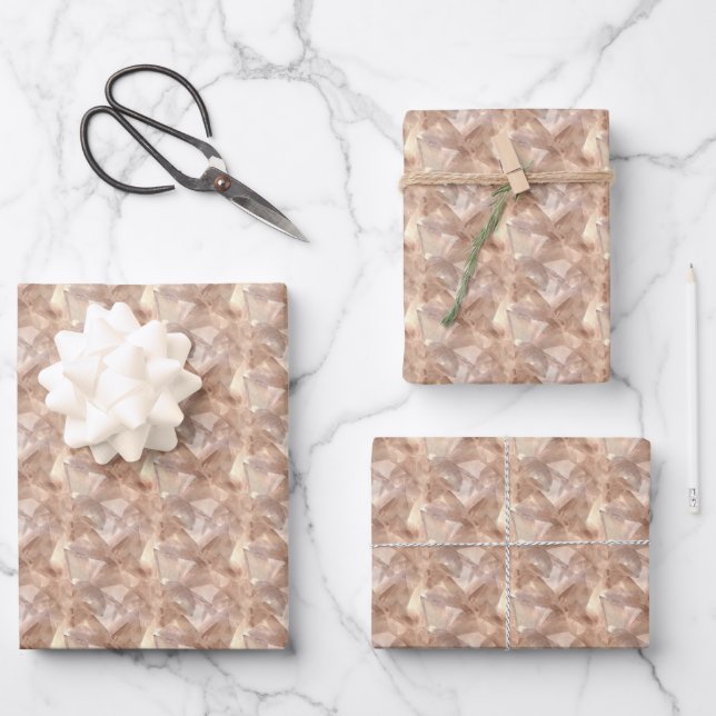 Brown & Beige Abstract  Wrapping Paper Sheet (Front)