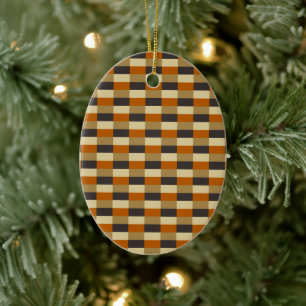 Brown Beige Black Color Combination Ceramic Tree Decoration