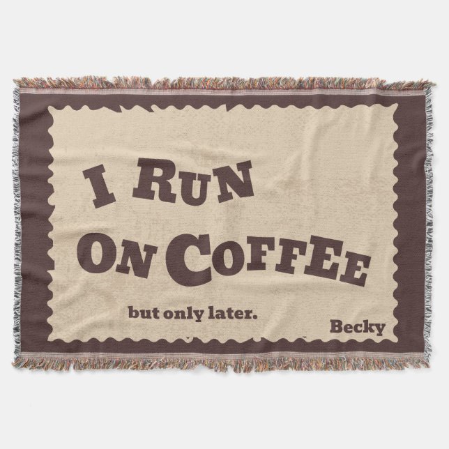 Brown Beige Cuddle Coffee Throw Blanket (Front)