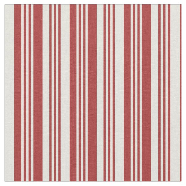 Brown & Beige Lined Pattern Fabric (Close Up)