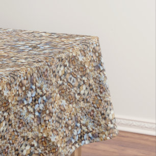Brown beige rocks stones pebbles pattern tablecloth