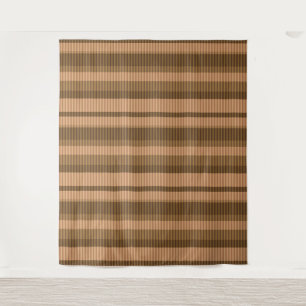 Brown beige shades striped vertical pattern Tapestry