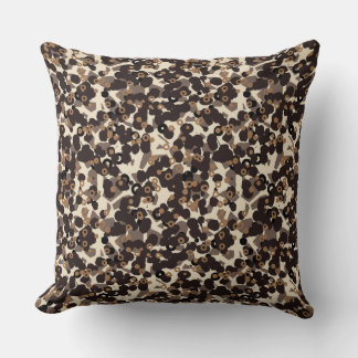 brown beige tan abstract cushion