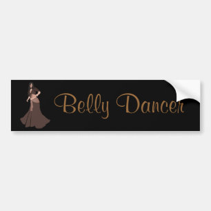 Brown Belly Dancer Bumper Sticker