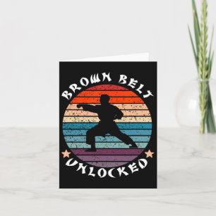 Brown Belt Level Unlocked Achievement Karate Keep Card