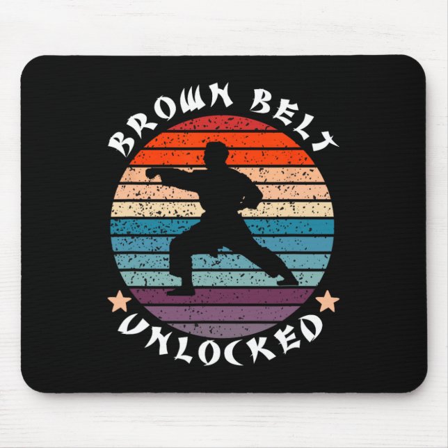 Brown Belt Level Unlocked Achievement Karate Keep  Mouse Mat (Front)