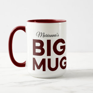 Brown Big Mug Huge Mug Script Custom Name