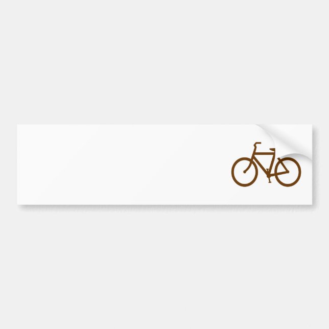 Brown Bike Bumper Sticker (Front)