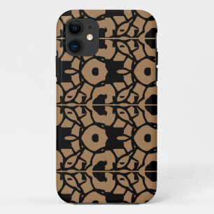 Brown Black Abstract Art Design iPhone / iPad case