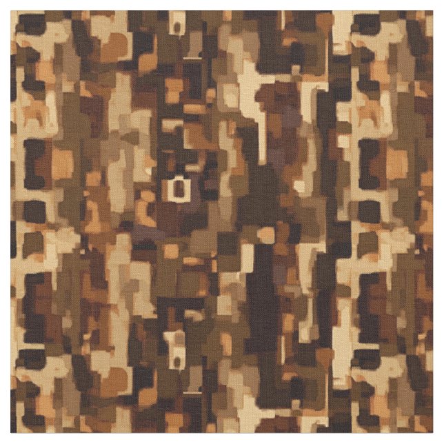 Brown & Black Abstract  Fabric (Close Up)