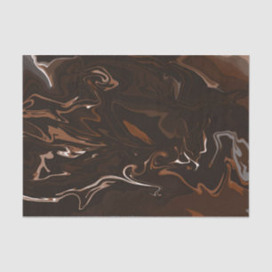 Brown, Black and Grey Swirls Tissue Paper