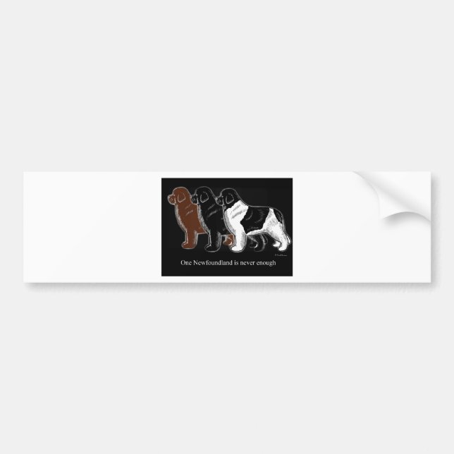 Brown Black and Landseer Newfoundland items Bumper Sticker (Front)