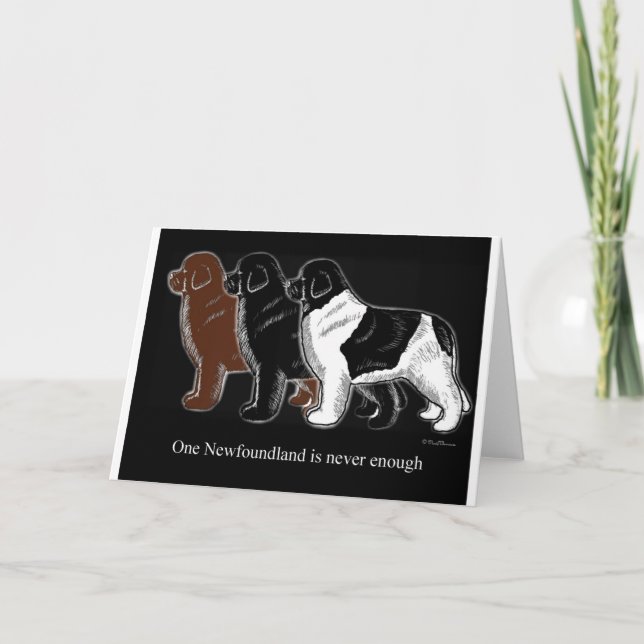 Brown Black and Landseer Newfoundland items Card (Front)