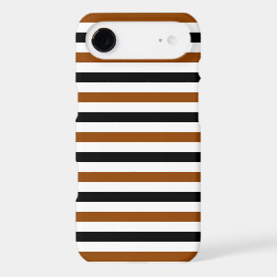 Brown Black and white stripes design