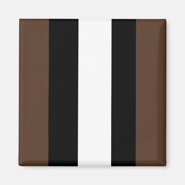 Brown, black and white stripes  magnet (Front)